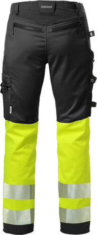 Fristads High vis werkbroek stretch klasse 1 2706 Hi-vis geel/zwart