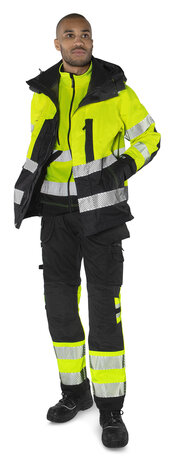 Fristads High vis werkbroek stretch klasse 1 2706 Hi-vis geel/zwart