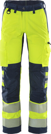 Fristads High vis werkbroek klasse 2 Flexforce Hi-vis geel/marineblauw