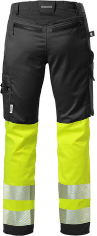 Fristads High vis broek stretch klasse 1 2705 Hi-vis geel/zwart