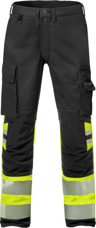 Fristads High vis broek stretch klasse 1 2705 Hi-vis geel/zwart