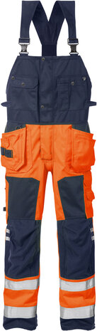 Fristads High vis Amerikaanse overall klasse 2 1014 Hi-vis oranje/marineblauw