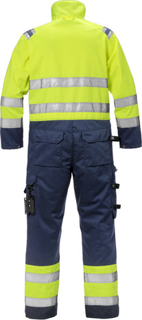 Fristads High vis overall klasse 3 8026 Hi-vis geel/marineblauw