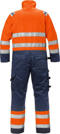 Fristads High vis overall klasse 3 8026 Hi-vis oranje/marineblauw