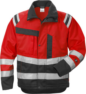 Fristads High vis jack klasse 3 4026 Hi-vis rood/zwart