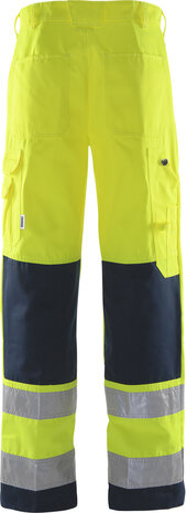 Fristads High vis broek klasse 2 2001 Hi-vis geel/marineblauw
