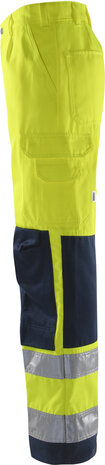 Fristads High vis broek klasse 2 2001 Hi-vis geel/marineblauw