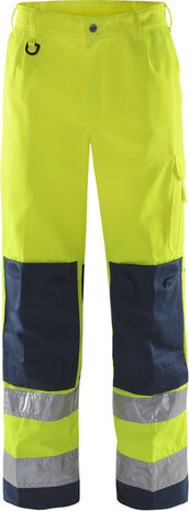 Fristads High vis broek klasse 2 2001 Hi-vis geel/marineblauw