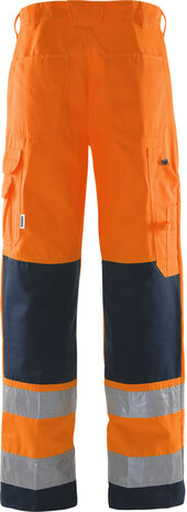 Fristads High vis broek klasse 2 2001 Hi-vis oranje/marineblauw