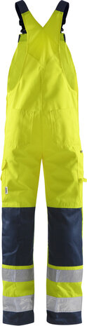 Fristads High vis Amerikaanse overall klasse 2 1001 Hi-vis geel/marineblauw