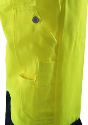 Fristads High vis Amerikaanse overall klasse 2 1001 Hi-vis geel/marineblauw