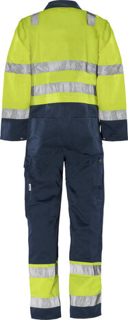 Fristads High vis overall klasse 3 8601 Hi-vis geel/marineblauw