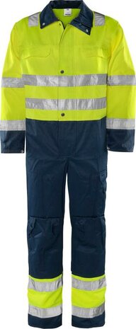Fristads High vis overall klasse 3 8601 Hi-vis geel/marineblauw