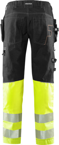 Fristads High vis werkbroek stretch klasse 1 2608 Hi-vis geel/zwart