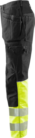 Fristads High vis werkbroek stretch klasse 1 2608 Hi-vis geel/zwart