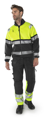Fristads High vis werkbroek stretch klasse 1 2608 Hi-vis geel/zwart