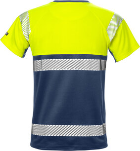 Fristads High vis T-shirt klasse 1 7518 Hi-vis geel/marineblauw