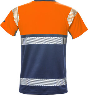 Fristads High vis T-shirt klasse 1 7518 Hi-vis oranje/marineblauw