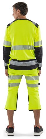 Fristads High vis T-shirt lange mouwen klasse 2 7457 Hi-vis geel/zwart