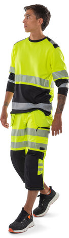 Fristads High vis T-shirt lange mouwen klasse 2 7457 Hi-vis geel/zwart