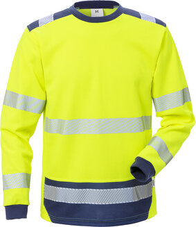 Fristads High vis T-shirt lange mouw klasse 3 7724 Hi-vis geel/marineblauw