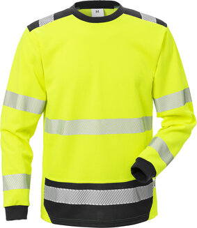 Fristads High vis T-shirt lange mouw klasse 3 7724 Hi-vis geel/zwart