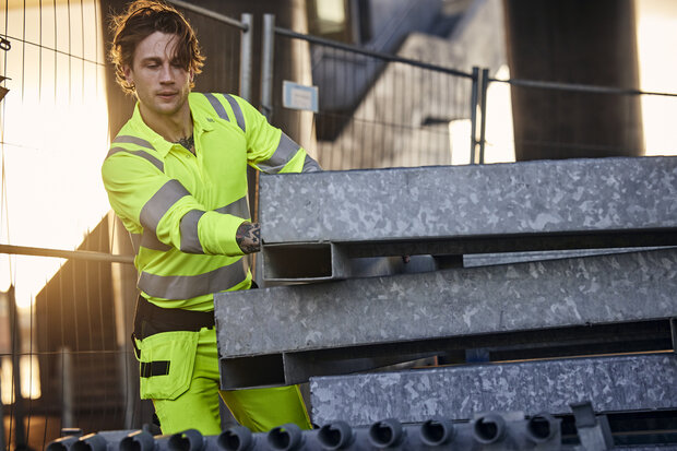 Fristads Hogezichtbaarheids poloshirt met lange mouw klasse 3 7864 Hi-vis oranje