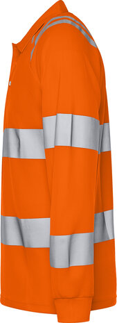 Fristads Hogezichtbaarheids poloshirt met lange mouw klasse 3 7864 Hi-vis oranje