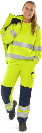 Fristads Hogezichtbaarheids sweater klasse 3 7862 Hi-vis geel