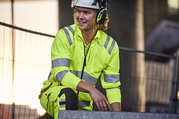 Fristads Hogezichtbaarheids sweatjack klasse 3 7863 Hi-vis geel