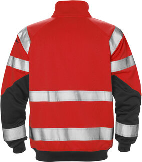 Fristads High vis sweatjack klasse 3 7426 Hi-vis rood/zwart