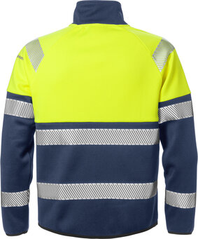 Fristads High vis sweatjack klasse 1 4517 Hi-vis geel/marineblauw