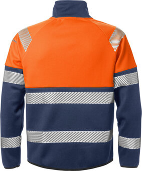 Fristads High vis sweatjack klasse 1 4517 Hi-vis oranje/marineblauw