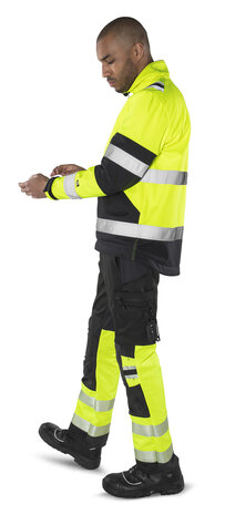 Fristads High vis softshelljack klasse 2 4083 Hi-vis geel/zwart