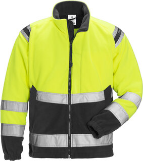 Fristads High vis fleecejack winddicht klasse 3 4041 Hi-vis geel/zwart