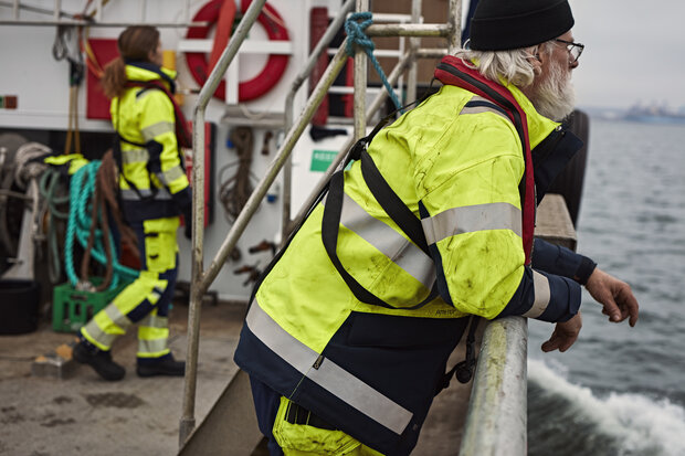 Fristads High vis gore-tex shelljack klasse 3 4988 Hi-vis geel/marineblauw