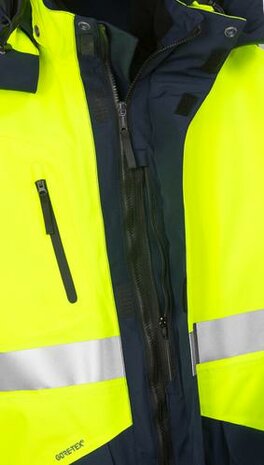 Fristads High vis gore-tex 3-in-1 winterparka klasse 3 4989 Hi-vis geel/marineblauw