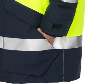 Fristads High vis gore-tex 3-in-1 winterparka klasse 3 4989 Hi-vis geel/marineblauw
