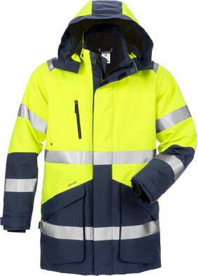 Fristads High vis gore-tex 3-in-1 winterparka klasse 3 4989 Hi-vis geel/marineblauw