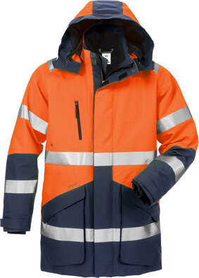 Fristads High vis gore-tex 3-in-1 winterparka klasse 3 4989 Hi-vis oranje/marineblauw