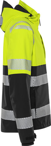Fristads Hogezichtbaarheids stretch shelljack klasse 2 4690 Hi-vis geel/zwart