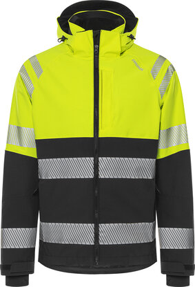 Fristads Hogezichtbaarheids stretch shelljack klasse 2 4690 Hi-vis geel/zwart