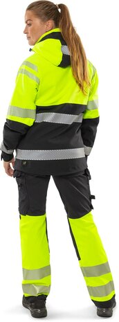 Fristads Hogezichtbaarheids stretch shelljack klasse 2 4690 Hi-vis geel/zwart