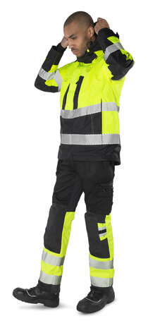 Fristads High vis airtech&reg; shelljack klasse 3 4515 Hi-vis geel/zwart