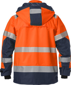 Fristads High vis airtech&reg; shelljack klasse 3 4515 Hi-vis oranje/marineblauw