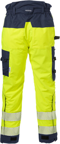 Fristads High vis airtech&reg; shellbroek klasse 2 2515 Hi-vis geel/marineblauw