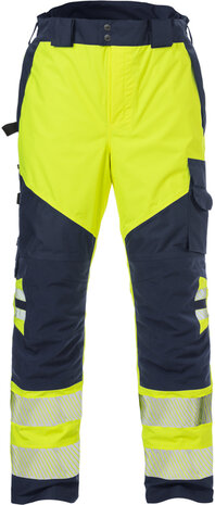 Fristads High vis airtech&reg; shellbroek klasse 2 2515 Hi-vis geel/marineblauw