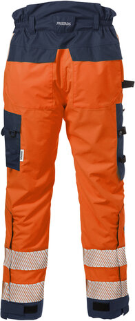 Fristads High vis airtech&reg; shellbroek klasse 2 2515 Hi-vis oranje/marineblauw