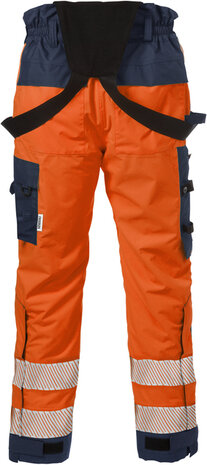 Fristads High vis airtech&reg; shellbroek klasse 2 2515 Hi-vis oranje/marineblauw
