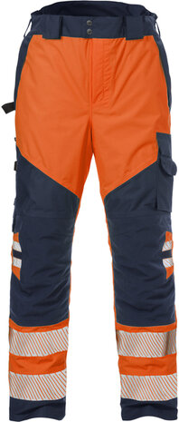 Fristads High vis airtech&reg; shellbroek klasse 2 2515 Hi-vis oranje/marineblauw